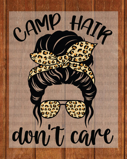 Camp Hair Don’t Care Heat Transfer for Shirt