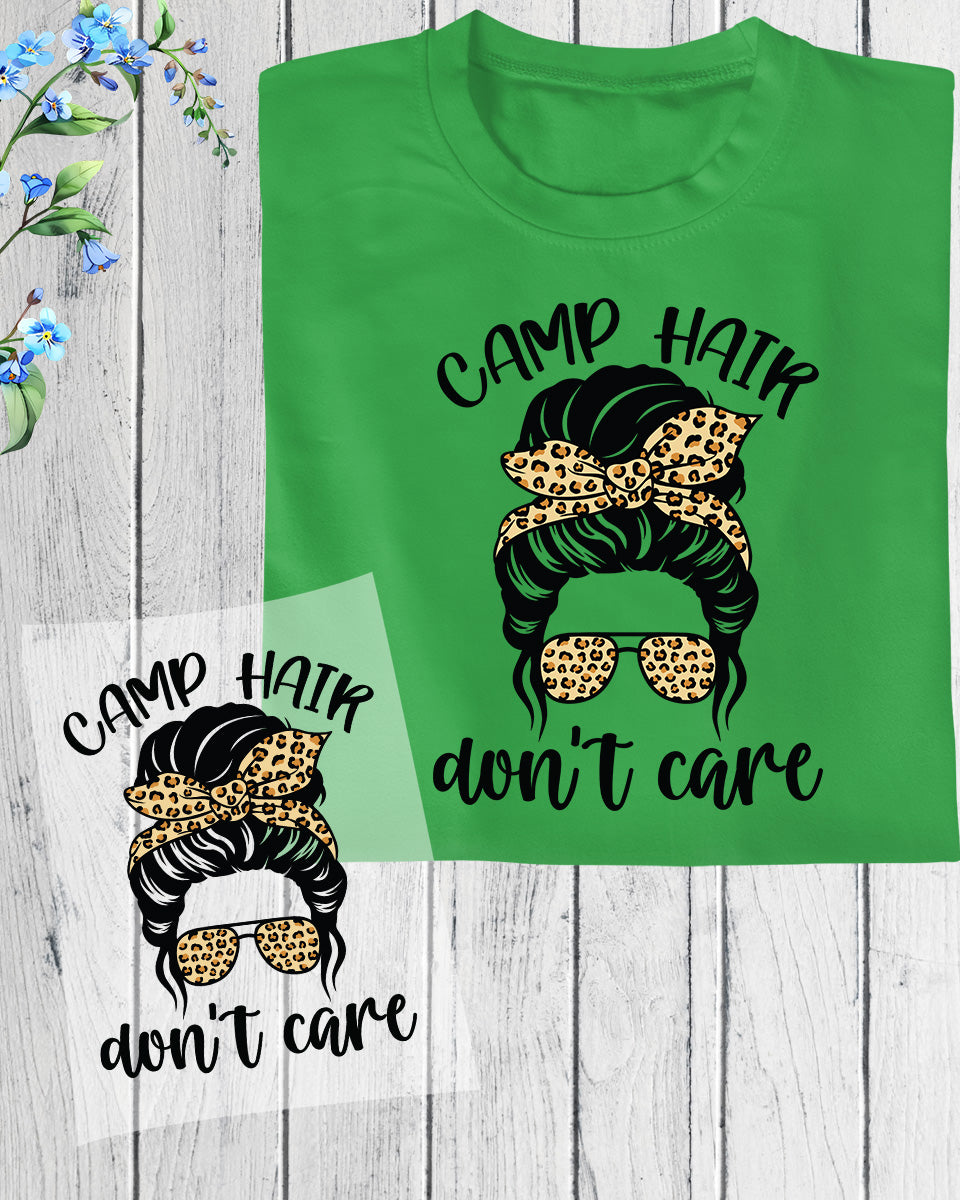 Camp Hair Don’t Care Heat Transfer for Shirt