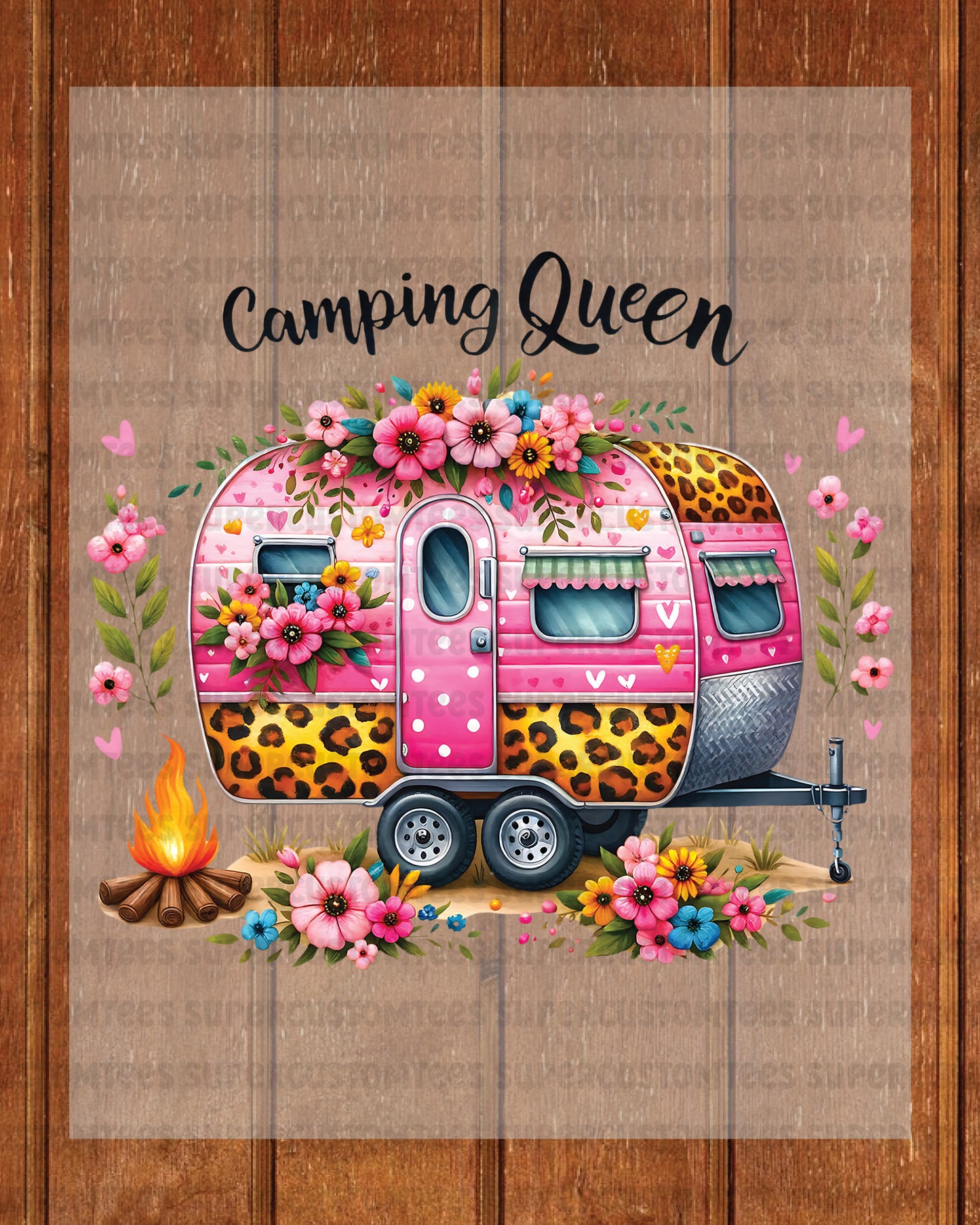 Camping Queen Ready to Press DTF Transfer