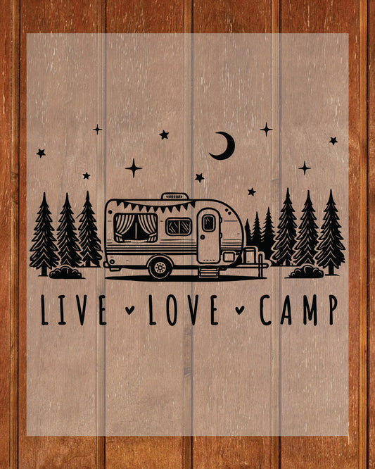 Camping Summer Trip Live Love Camp DTF Transfer