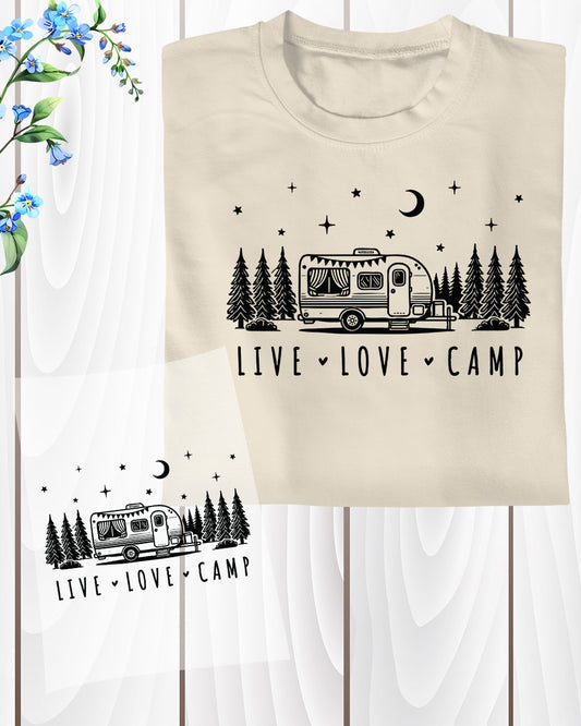 Camping Summer Trip Live Love Camp DTF Transfer