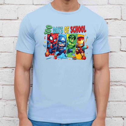 Cartoon Characters 100 Days of School T Shirt Gamer 100 Days of School Tee Kids Boys Girls Teens Women Men School Celebration Shirt