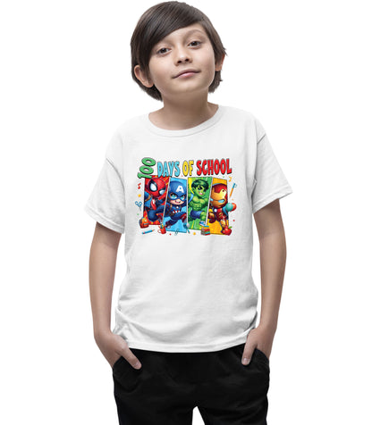 Cartoon Characters 100 Days of School T Shirt Gamer 100 Days of School Tee Kids Boys Girls Teens Women Men School Celebration Shirt