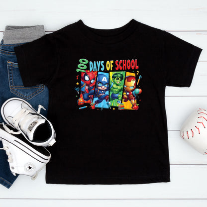 Cartoon Characters 100 Days of School T Shirt Gamer 100 Days of School Tee Kids Boys Girls Teens Women Men School Celebration Shirt
