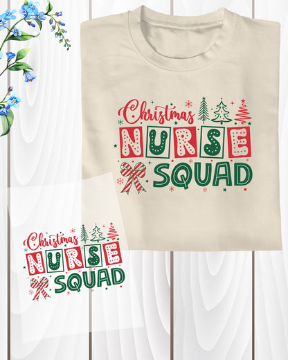 Christmas Nurse Squad DTF Transfer Film