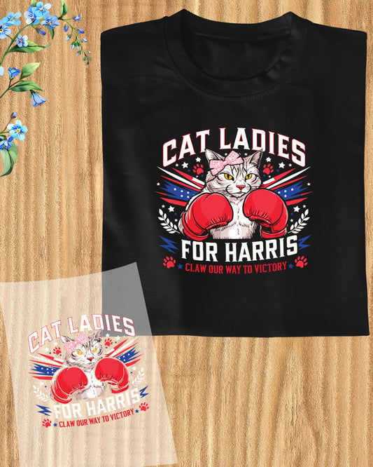 Cat Ladies for Harris Boxing DTF Transfer Film