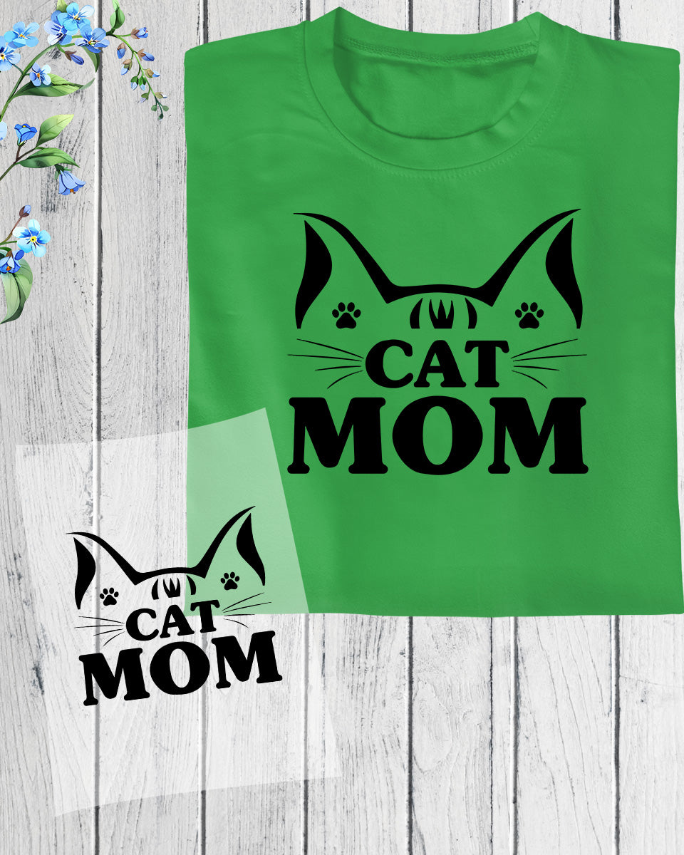 Cat Mom Face DTF Transfer Film