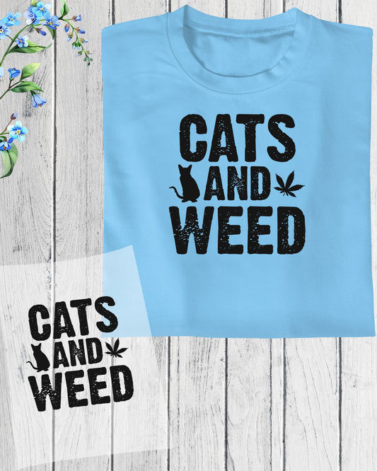 Cats and Weed DTF Transfer Film