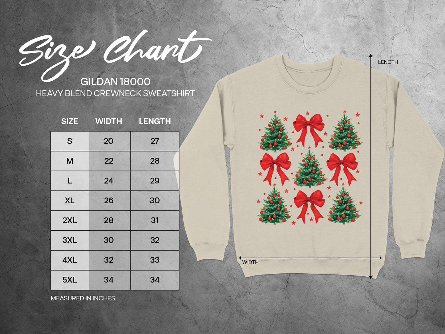 Christmas Trees and Bows Crewneck Sweatshirt product