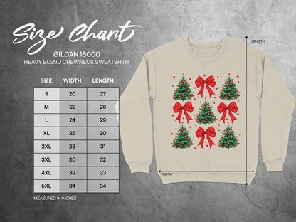 Christmas Trees and Bows Crewneck Sweatshirt product