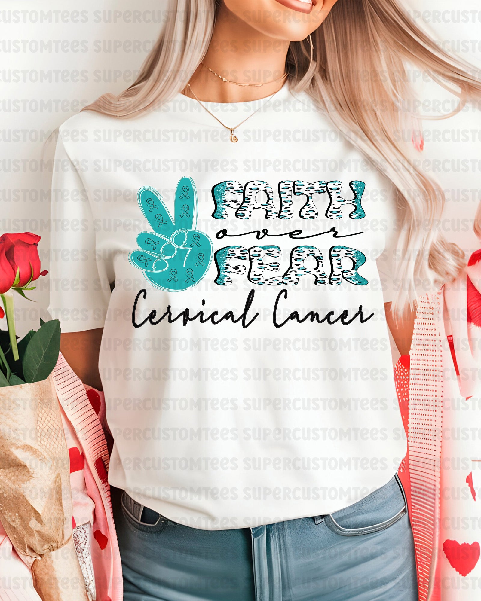 Cervical Cancer Support DTF Transfer Ready to Press