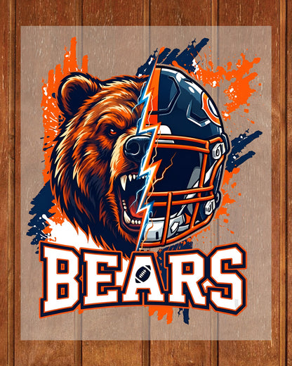 Chicago Football Bear DTF Transfer
