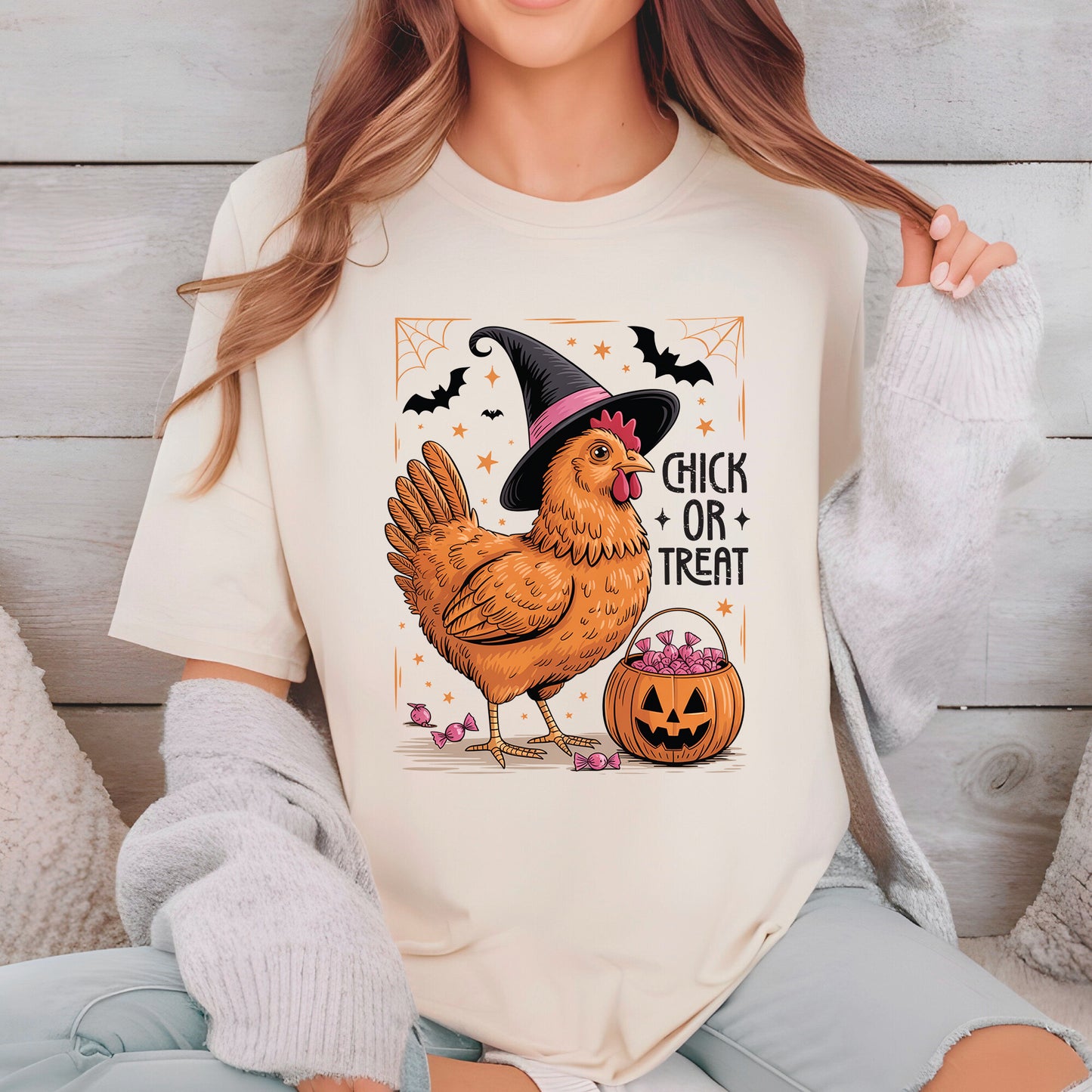 Chick or Treat Fall Chicken Shirt