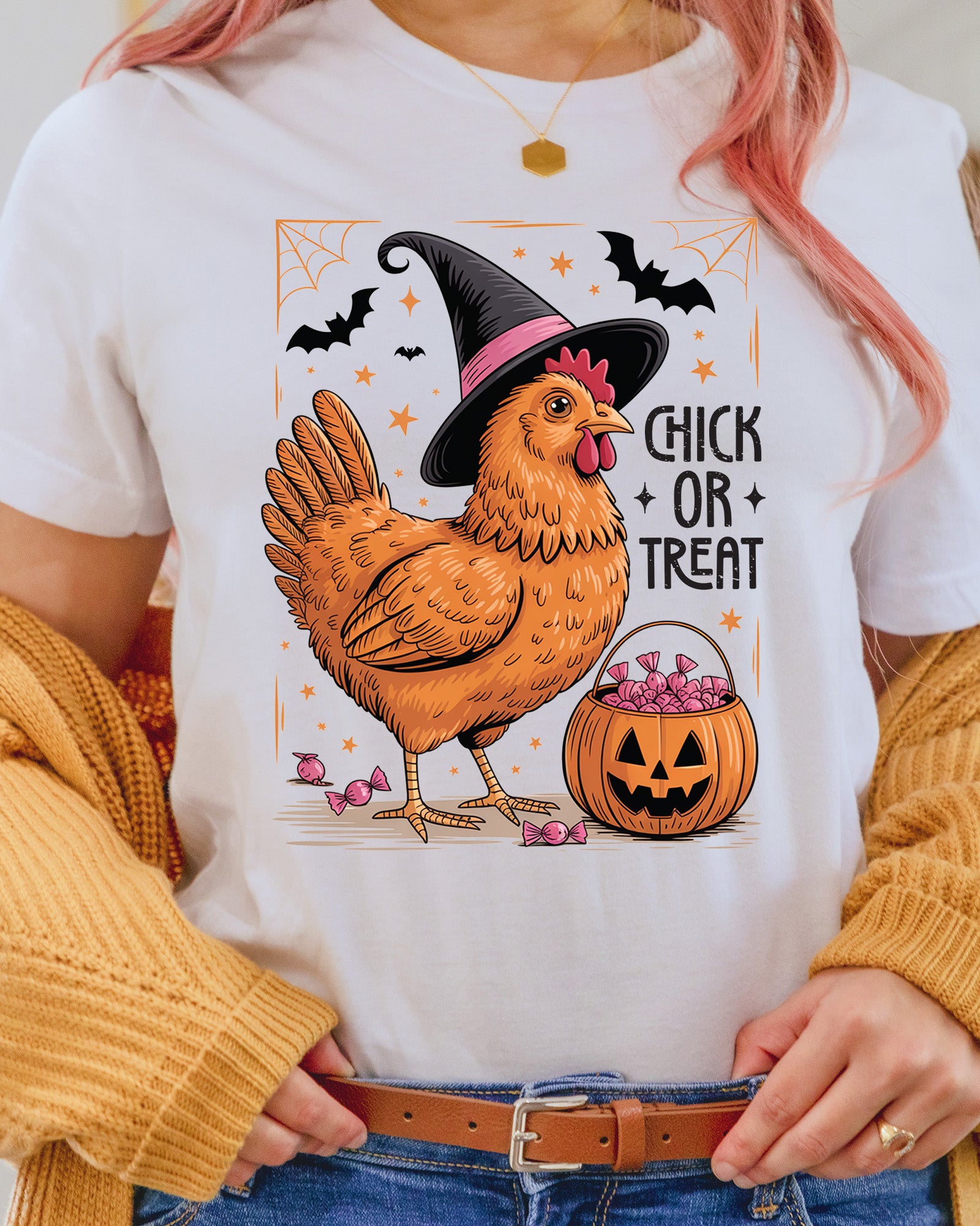 Chick or Treat Funny Fall Chicken DTF Transfer