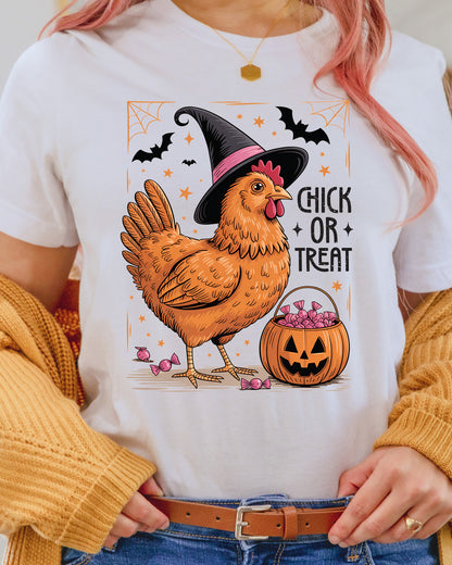 Chick or Treat Funny Fall Chicken DTF Transfer