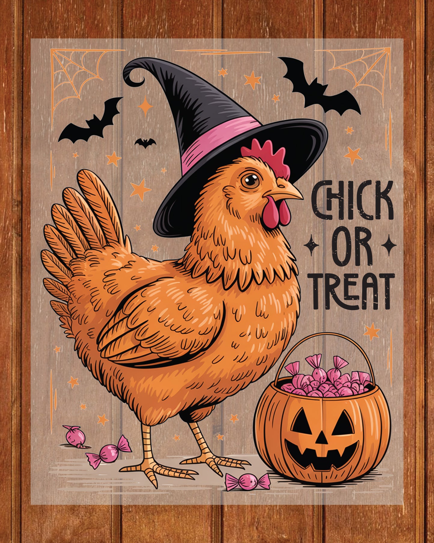 Chick or Treat Funny Fall Chicken DTF Transfer