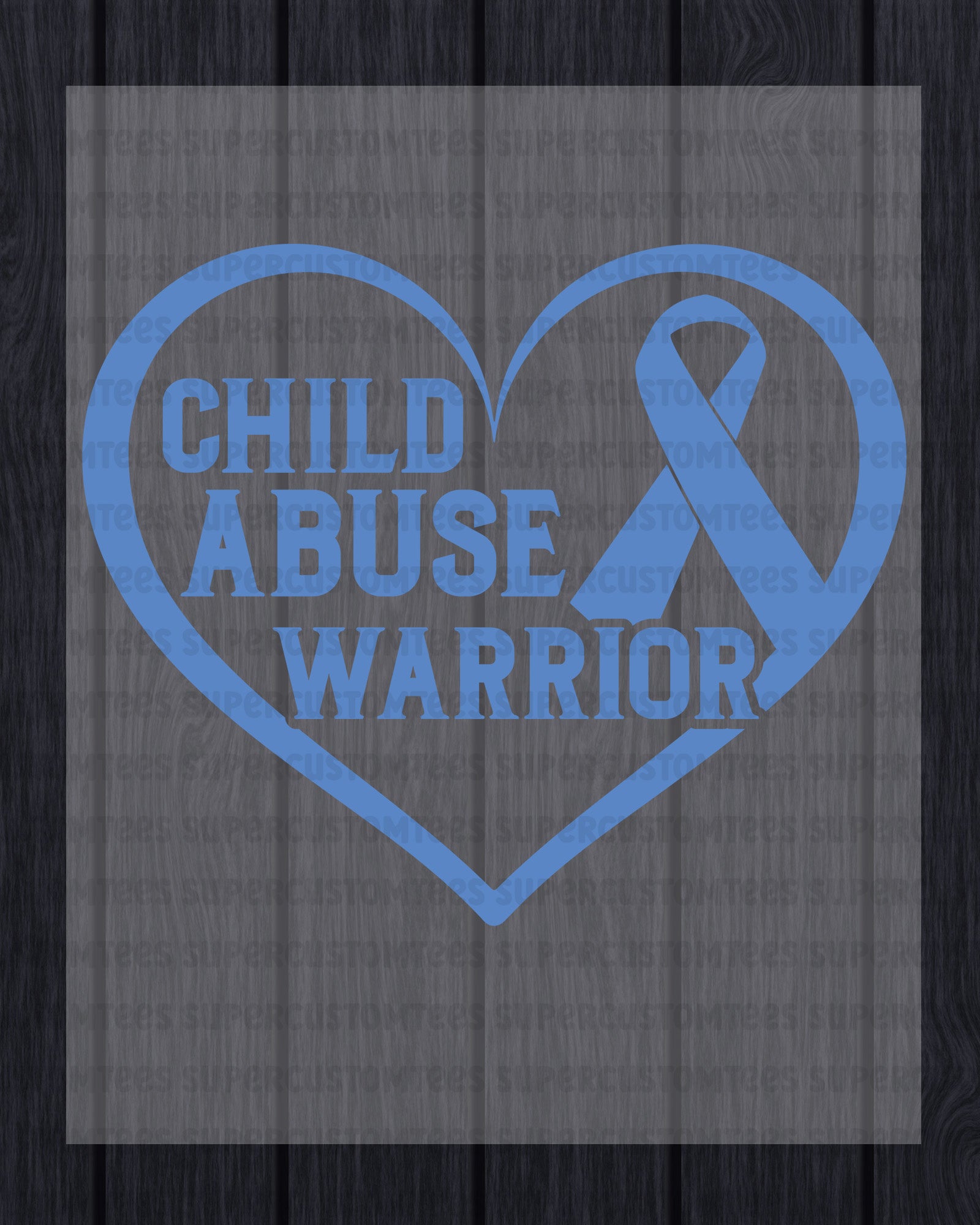 Child Abuse Warrior DTF Transfer Ready to Press