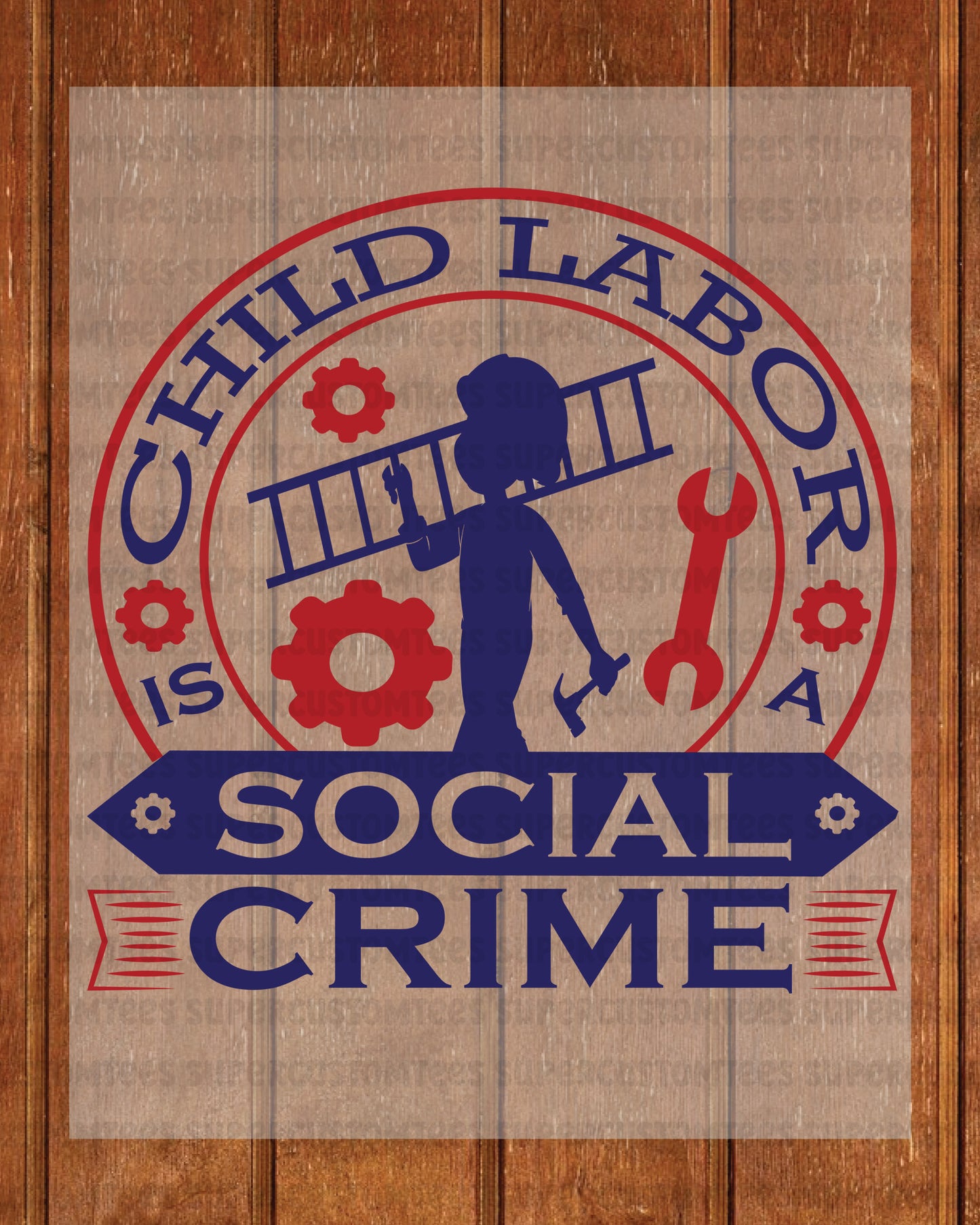 Child Labor Awareness DTF Transfer Ready to Press