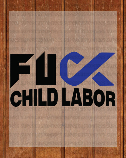 Child Labor Awareness Heat Transfer for Shirt