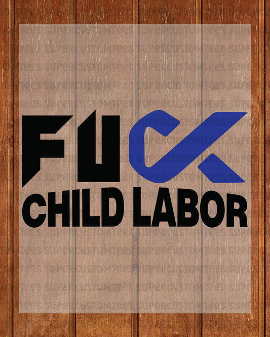 Child Labor Awareness Heat Transfer for Shirt