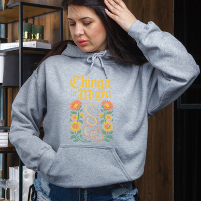 Chinga La Migra DTF Transfer Ready to Press, Funny Political Heat Transfer For Shirt, Snake Floral UV Sticker Prints