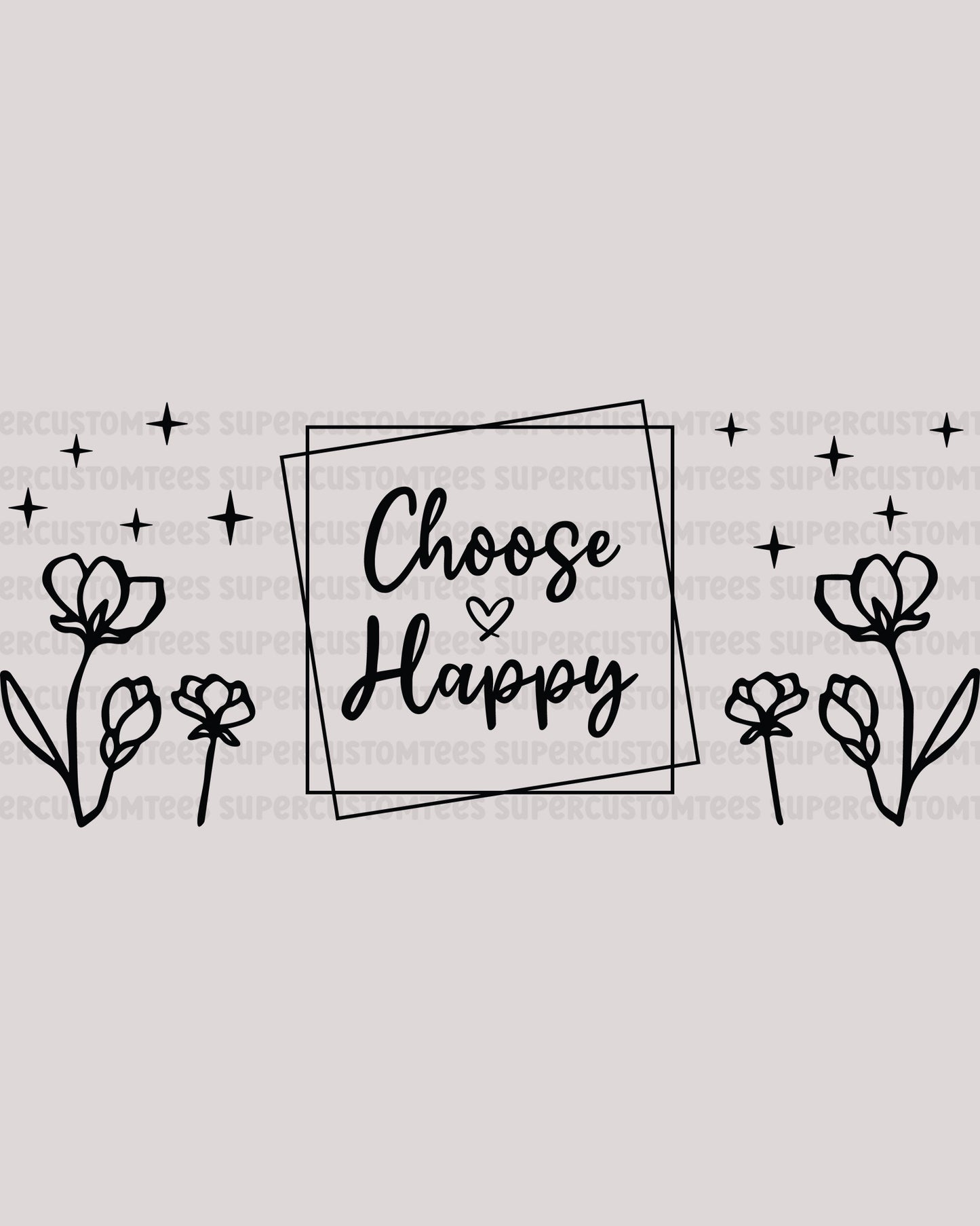 Choose Happy Bible Verse UV DTF Decals