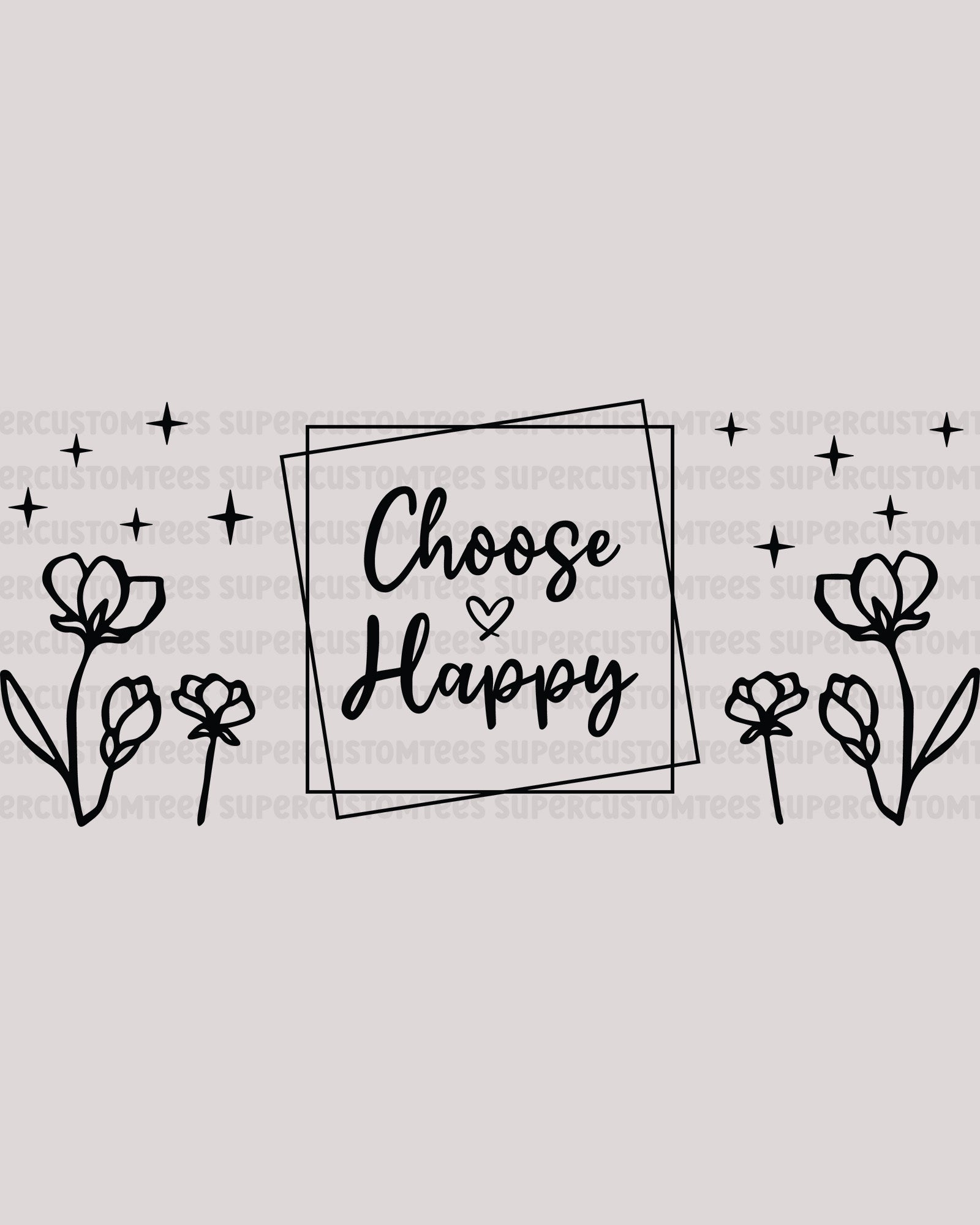 Choose Happy Bible Verse UV DTF Decals