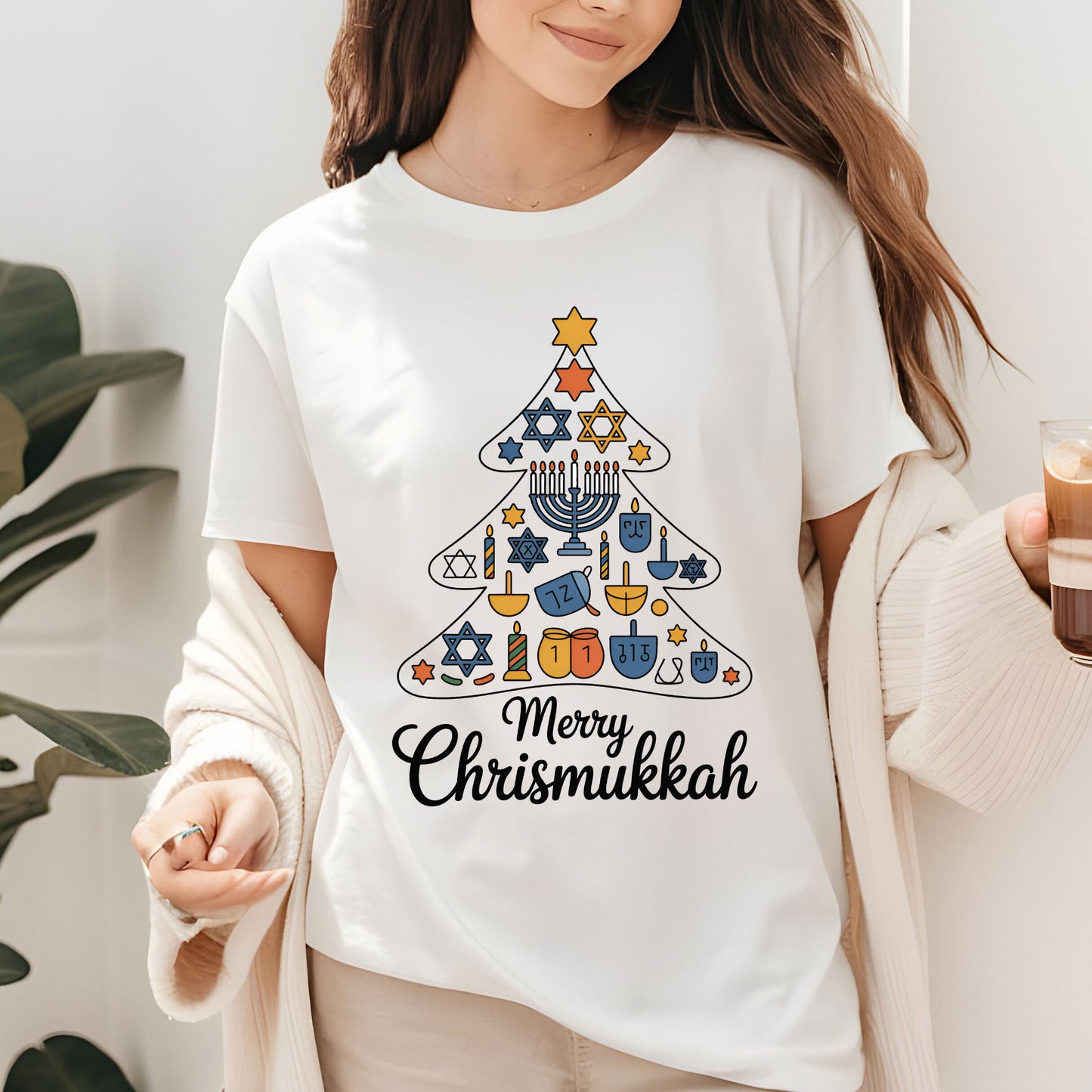 Merry Chrismukkah Shirt, Jewish Sweatshirt, Holiday Hanukkah Shirt, Hanukkah Gift, Religious Shirt for Jewish Tees