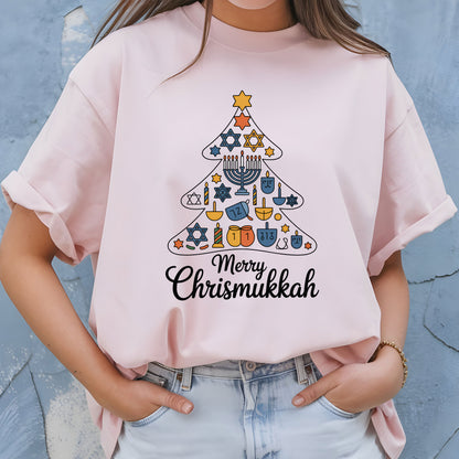 Merry Chrismukkah Shirt, Jewish Sweatshirt, Holiday Hanukkah Shirt, Hanukkah Gift, Religious Shirt for Jewish Tees
