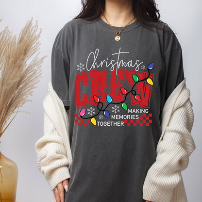 Christmas Crew Premade Gang Sheet DTF Transfer Ready to Press, Holiday Christmas Squad Heat Transfer Designs, Iron on Transfers For Shirts