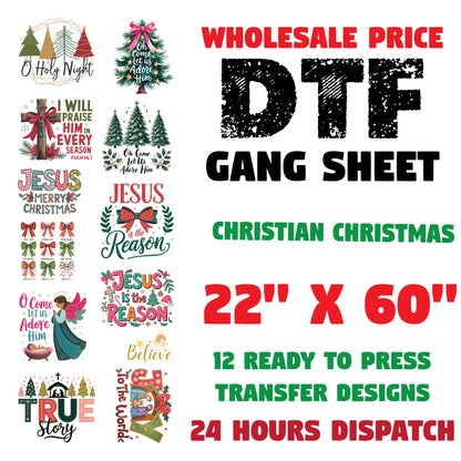 Christian Christmas Gang Sheet