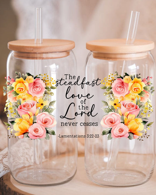 Christian Glass Tumbler UV DTF Wrap Sticker