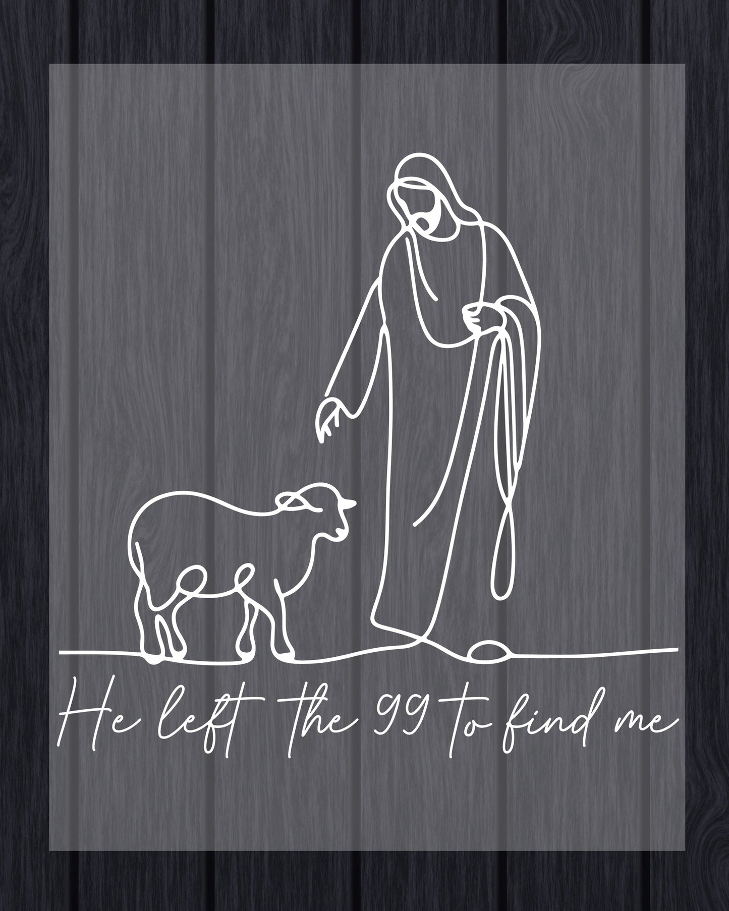 Christian Lost Sheep Jesus DTF Transfer