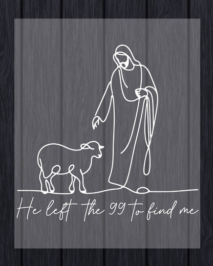 Christian Lost Sheep Jesus DTF Transfer