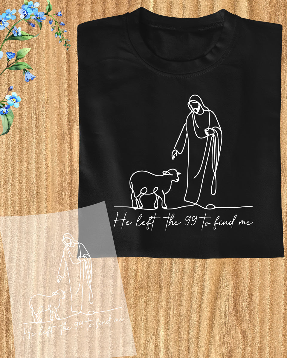 Christian Lost Sheep Jesus DTF Transfer