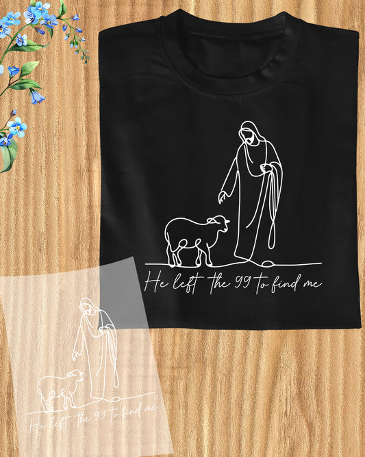 Christian Lost Sheep Jesus DTF Transfer