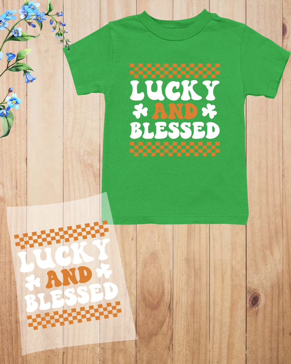 Christian Lucky and Blessed Kids DTF Transfer