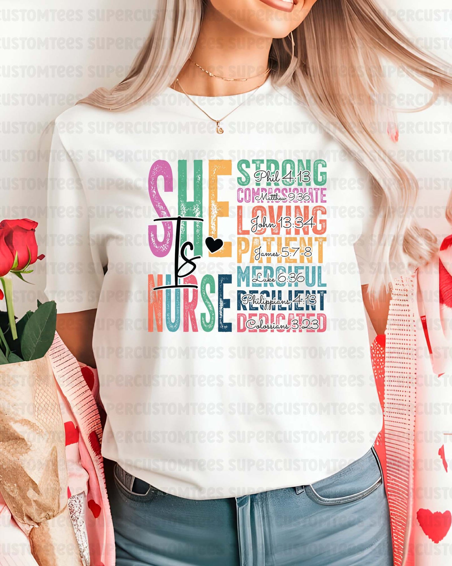 Christian She is a Nurse DTF Transfer