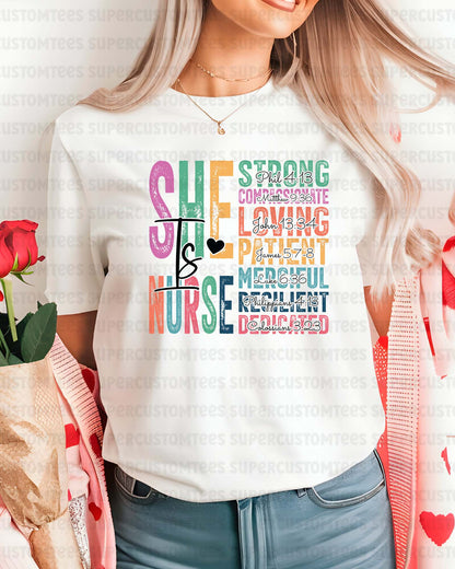 Christian She is a Nurse DTF Transfer