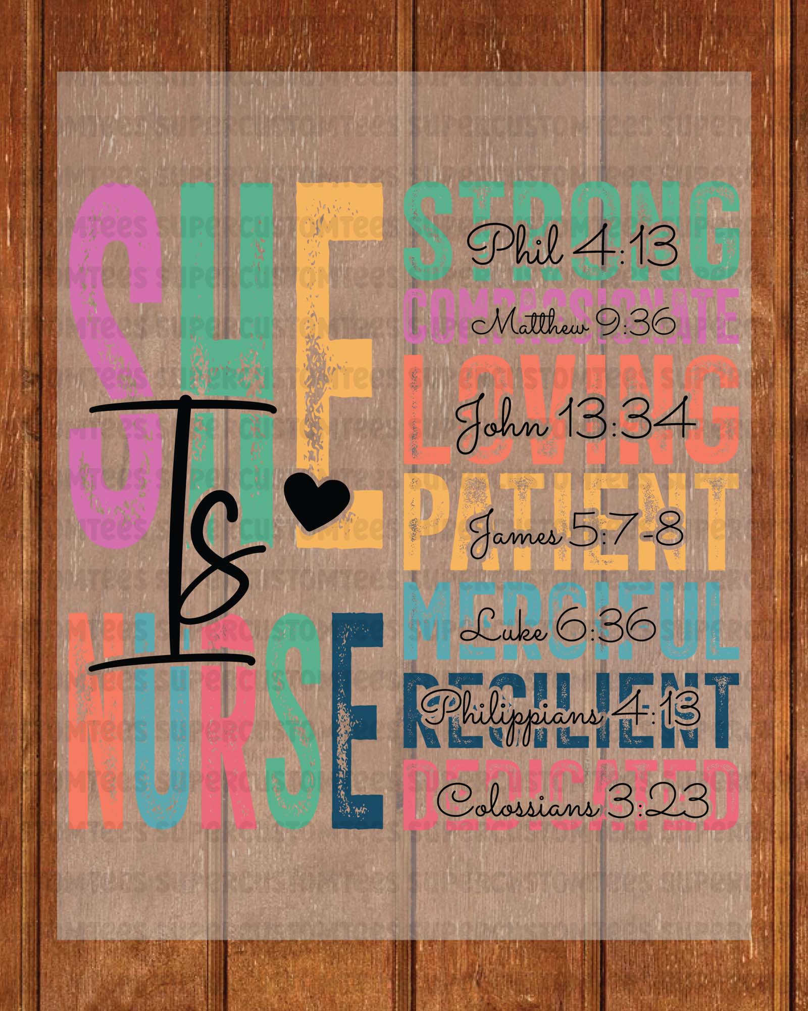 Christian She is a Nurse DTF Transfer