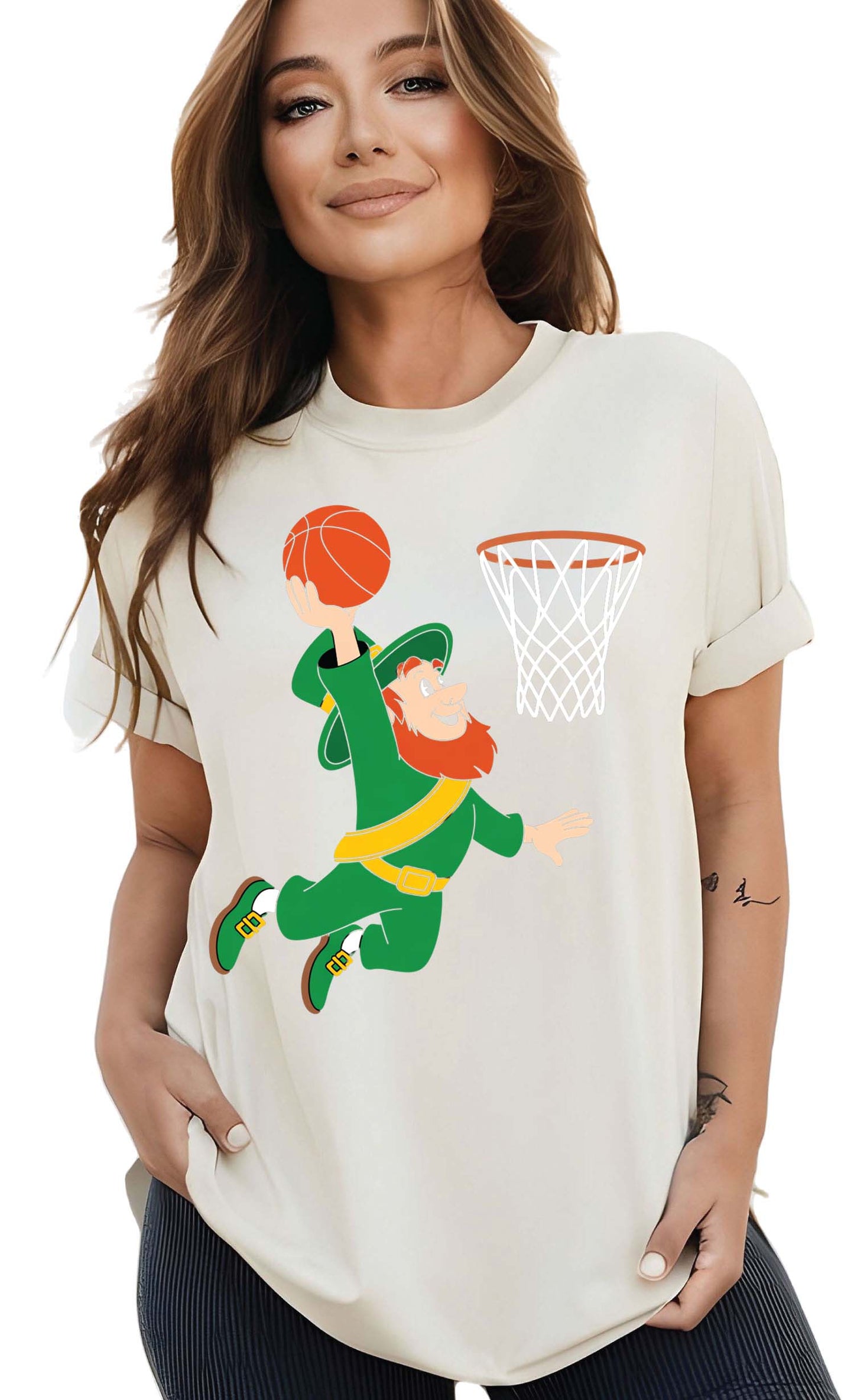Christian St Patrick's Day Sweatshirt Volleyball Player