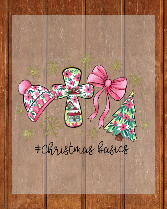 Christmas Basics Glitter DTF Transfer