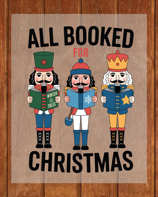 Christmas Bookish DTF Transfer Nutcracker Ready to Press