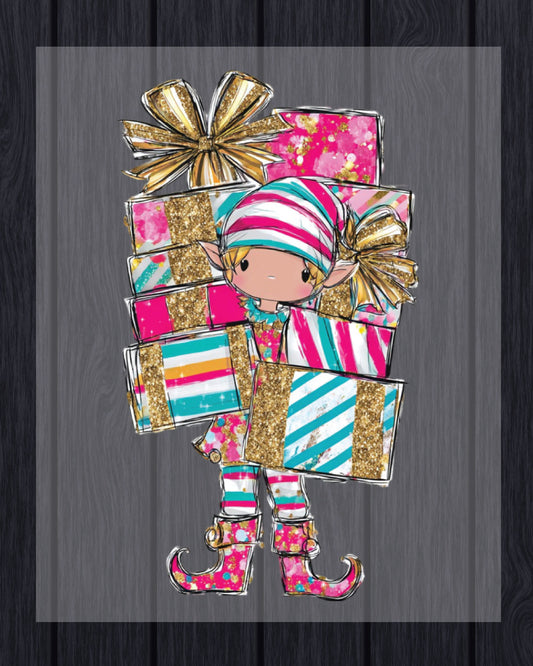 Christmas Character Glitter DTF Transfer