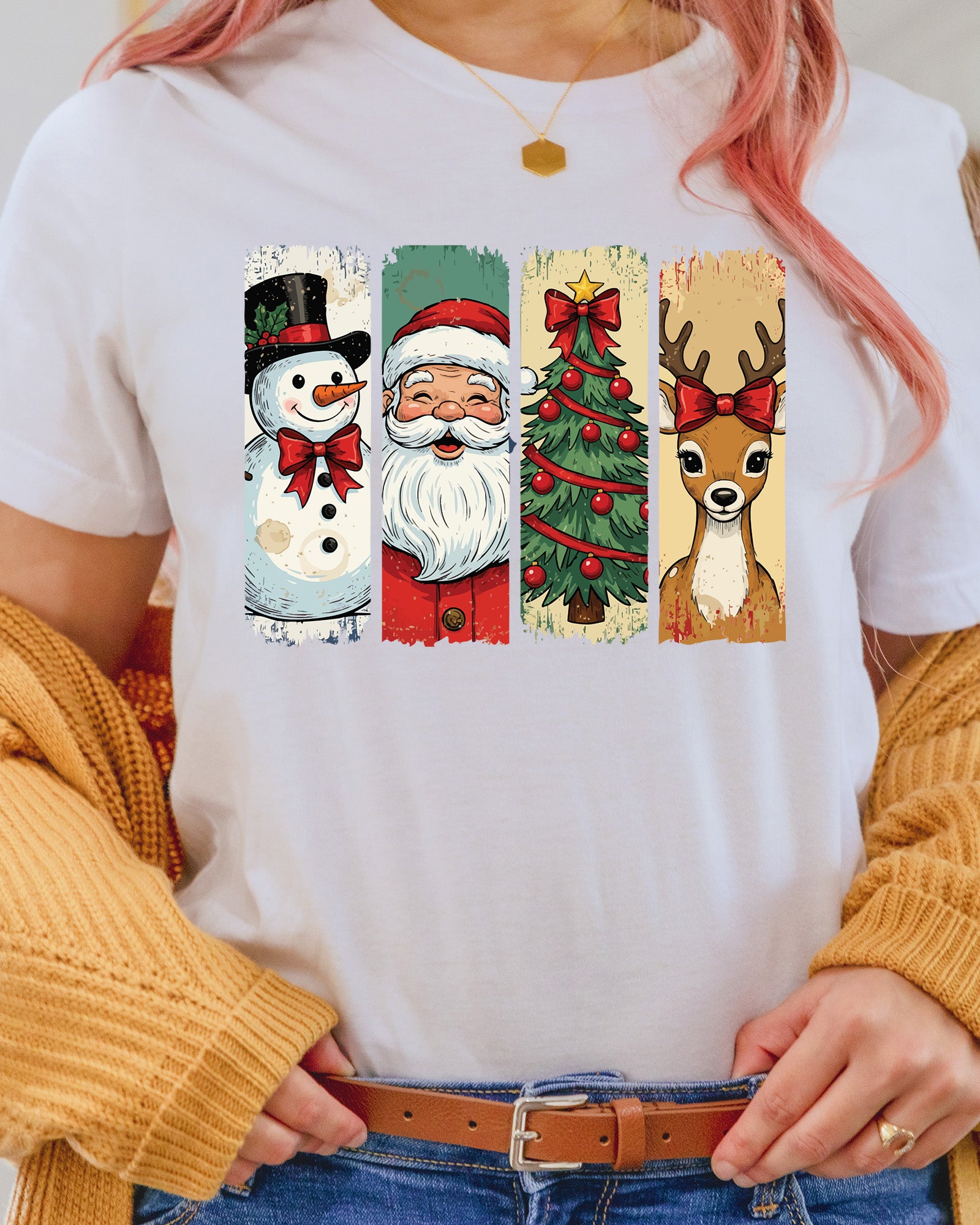 Christmas Coquette Bow Tree DTF Transfer, Holiday Heat Press Design, Xmas Shirt Print, UV DTF Sticker, Retro Christmas Gift