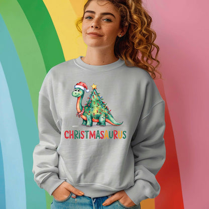 Christmas Dinosaur Christmas Tree DTF Transfer, Holiday Heat Press Design, Xmas Shirt Print, UV DTF Sticker, Dinosaur Christmas Gift