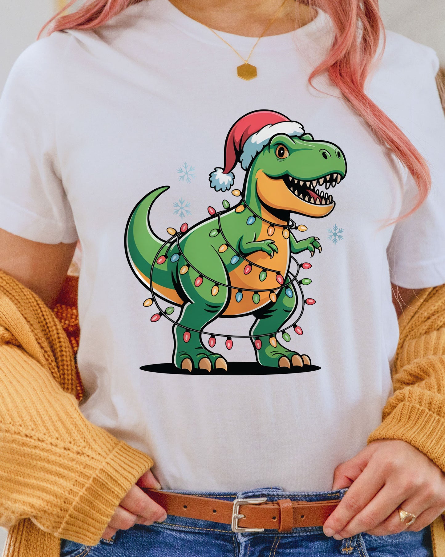 Christmas Dinosaur DTF Transfers