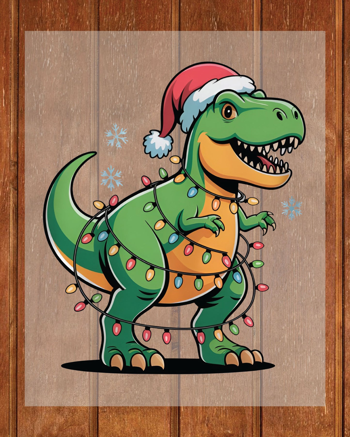 Christmas Dinosaur DTF Transfers