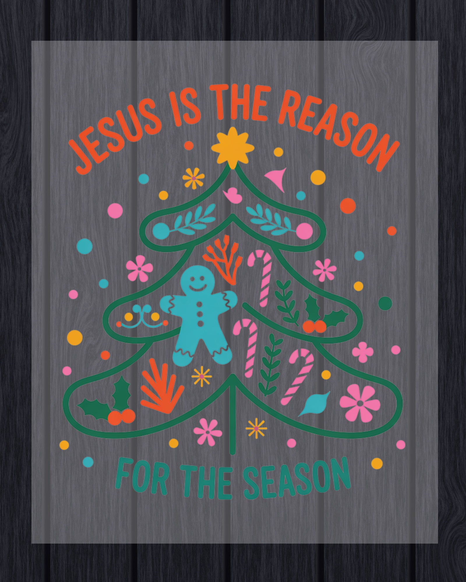 Christmas DTF Transfer Jesus is the Reason for the Season