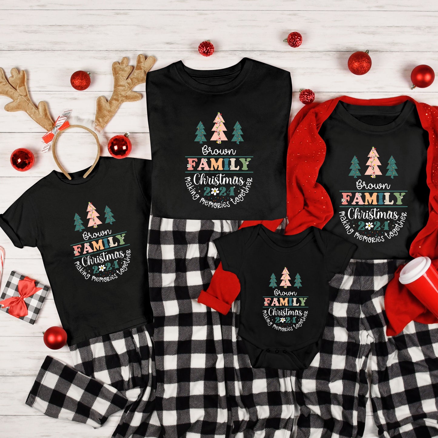 Christmas Family Name DTF Transfer Making Memories Together